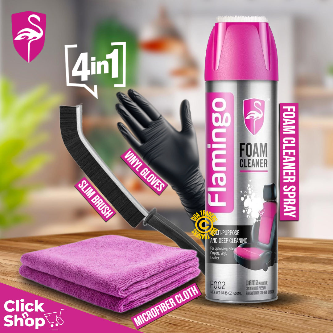 FLAMINGO Multi-Purpose Foam Cleaner + Complete Cleaning Kit