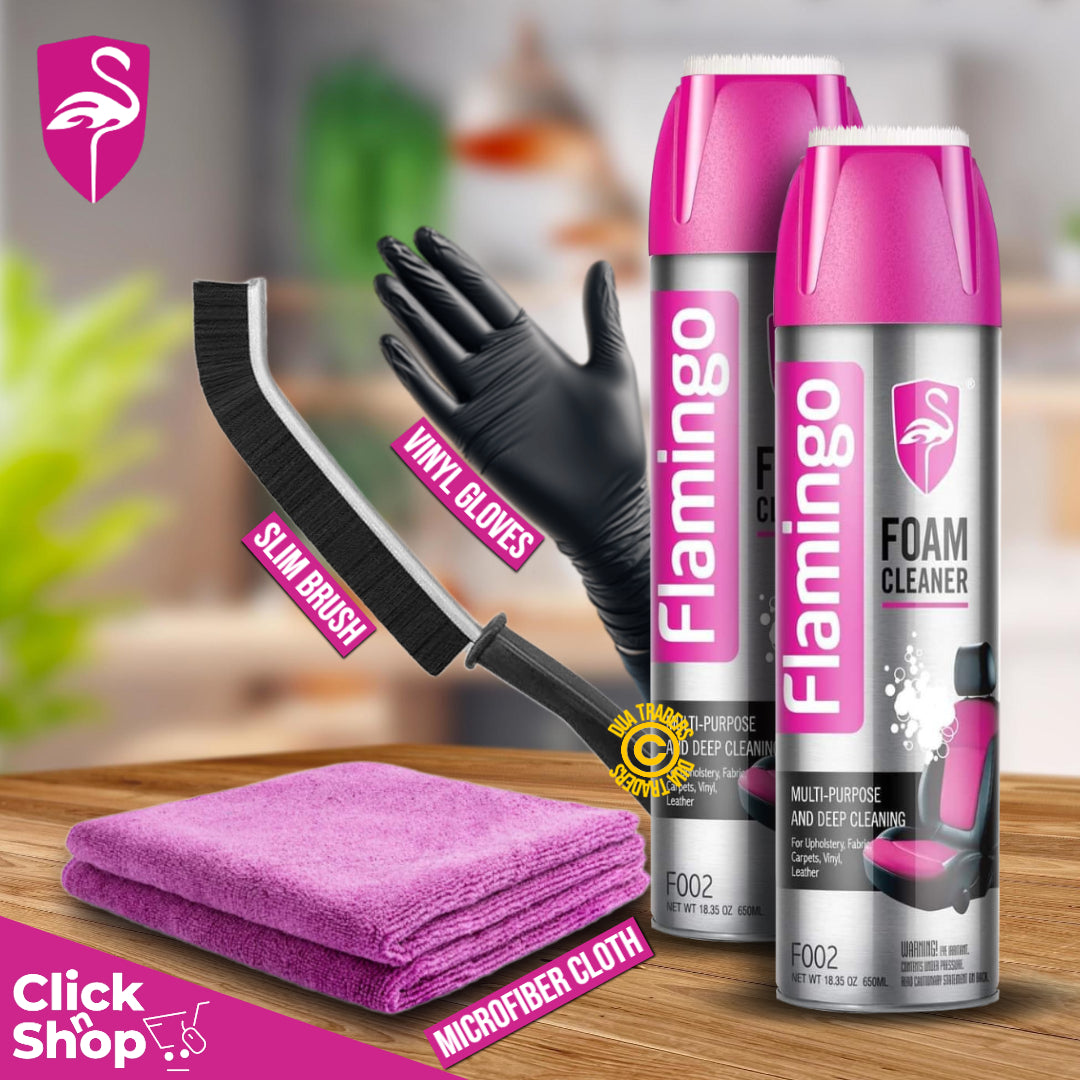 FLAMINGO Multi-Purpose Foam Cleaner + Complete Cleaning Kit