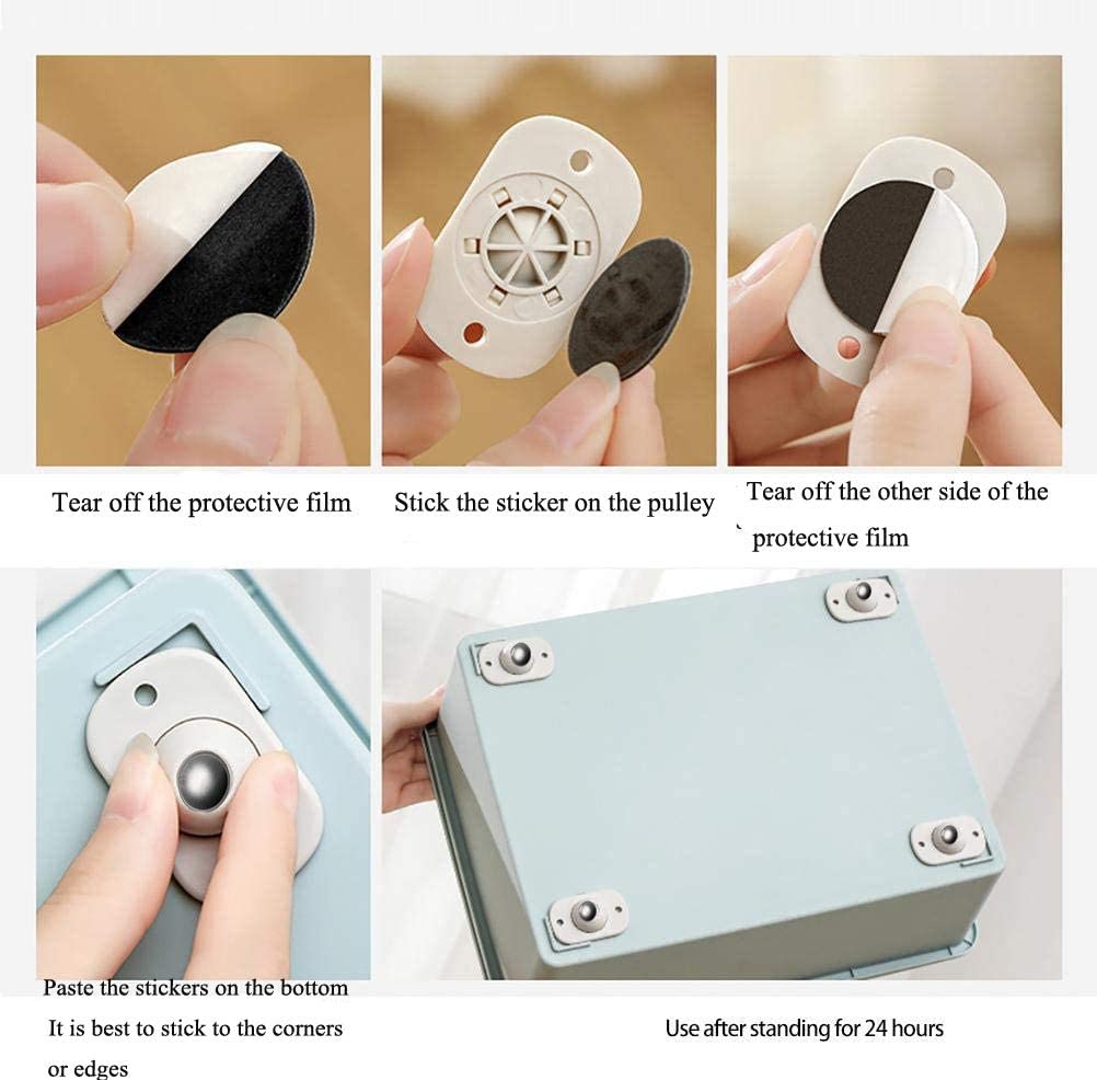 4PCS PULLEY SELF-ADHESIVE WHEELS