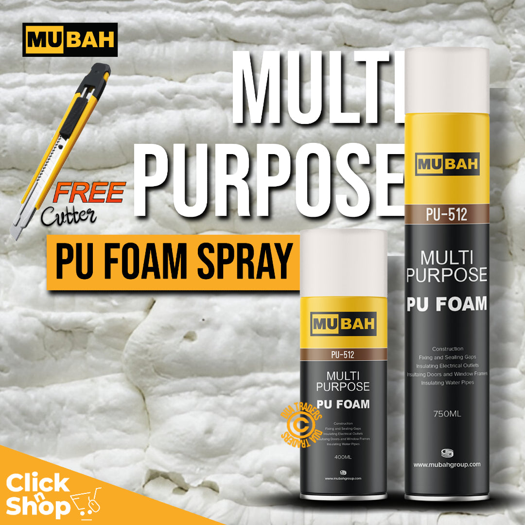 MUBAH PU Expanding Foam Spray 400ml - 750ml